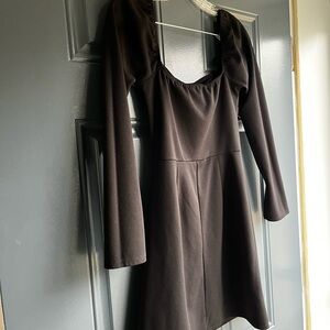 Elegant Black Long Sleeve Dress